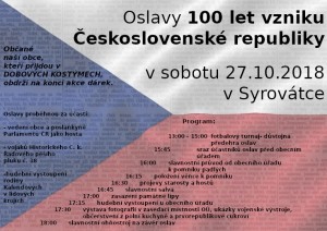 oslavy 100 let vzniku republiky