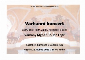 varhanní koncert Dobřenice 20190428