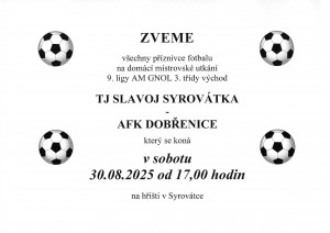 plakát fotbal Dobřenice 20250830