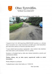 oprava místní komunikace na Trávník - tex