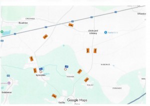 oprava místní komunikace na Trávník - mapa