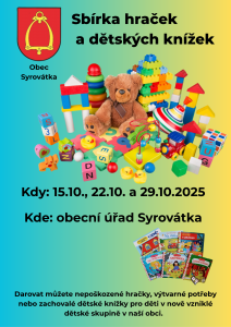 sbírka hraček a dětských knížek
