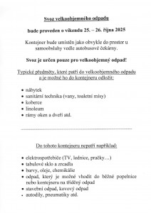 svoz velkoobjemného odpadu 20251025