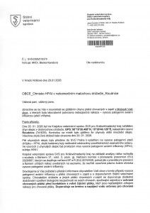 informace o ptačí chřipce list 1