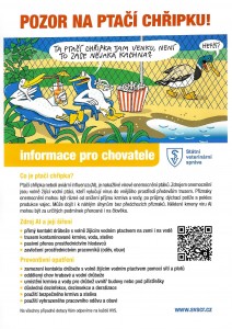 leták Pozor na ptačí chřipku