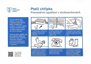 leták Ptačí chřipka - preventivní opatření v drobnochovech
