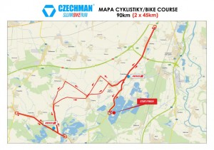 czechman 2026 - cyklistická trať hlavního závodu